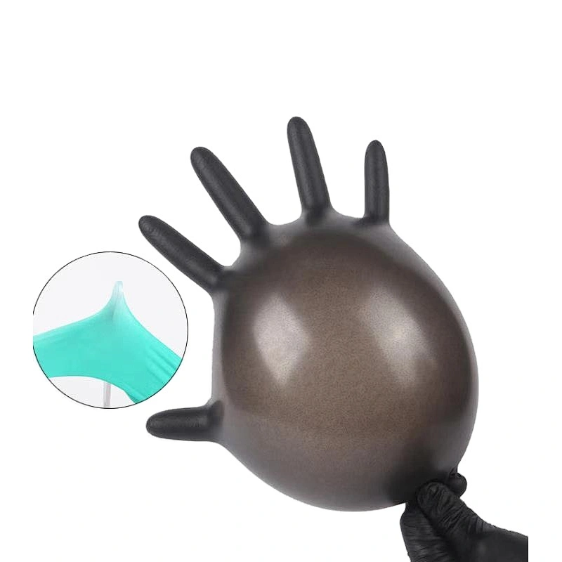 Thick Black Nitrile  For Tattoo Powder Free Strong Nitrile  Disposable For Salon Skin Friendly
