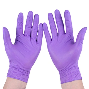 High flexibility purple disposable pure nitrile gloves hot sale cost-effective safety gloves top quality gloves