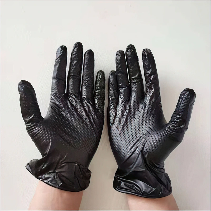 Wholesale disposable black sterile powder free gloves promotion food grade home safety gloves