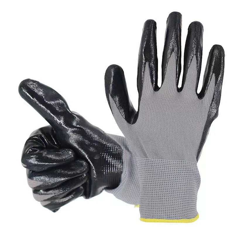 High Quality Cheapest Touch Screen Industrial Nitrile Garden Gloves Dipped Coating Gloves