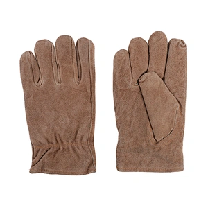 hot sale grade AB cow top-grain leather dark brown warm winter safety driver working gloves
