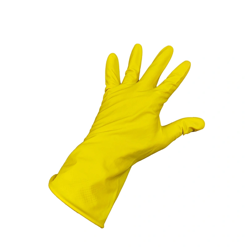 cheap household safety cuff long sleeve curved fingers rubber impact hand pvc glove