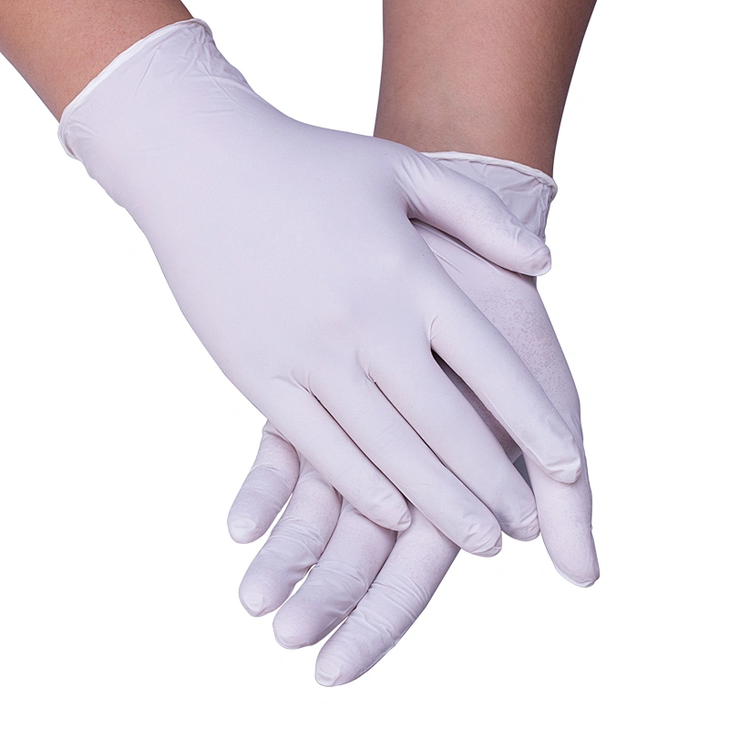 Wholesale high quality disposable latex gloves laboratory work powder free safety gloves