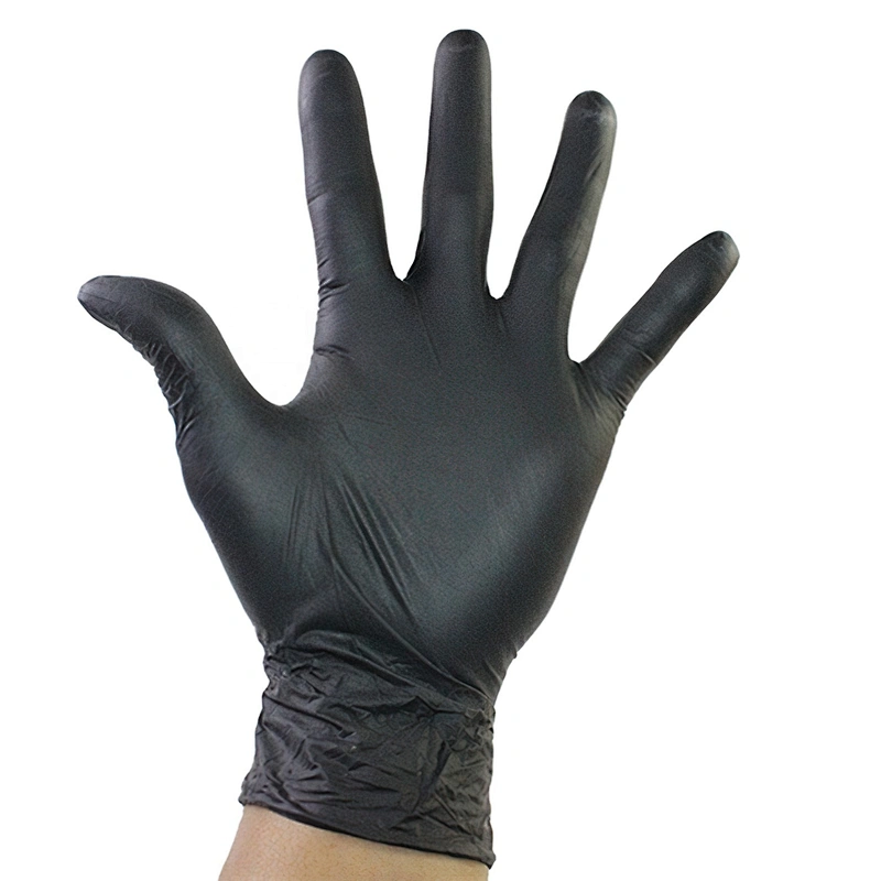 Cheap  Tattoo Gloves Food Grade Powder Free   Dispoable Nitrile-Gloves Black Laboratory  Detection Nitril gloves