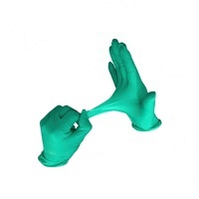 Wholesale green nitrile gloves disposable powder free boxing vinyl gloves