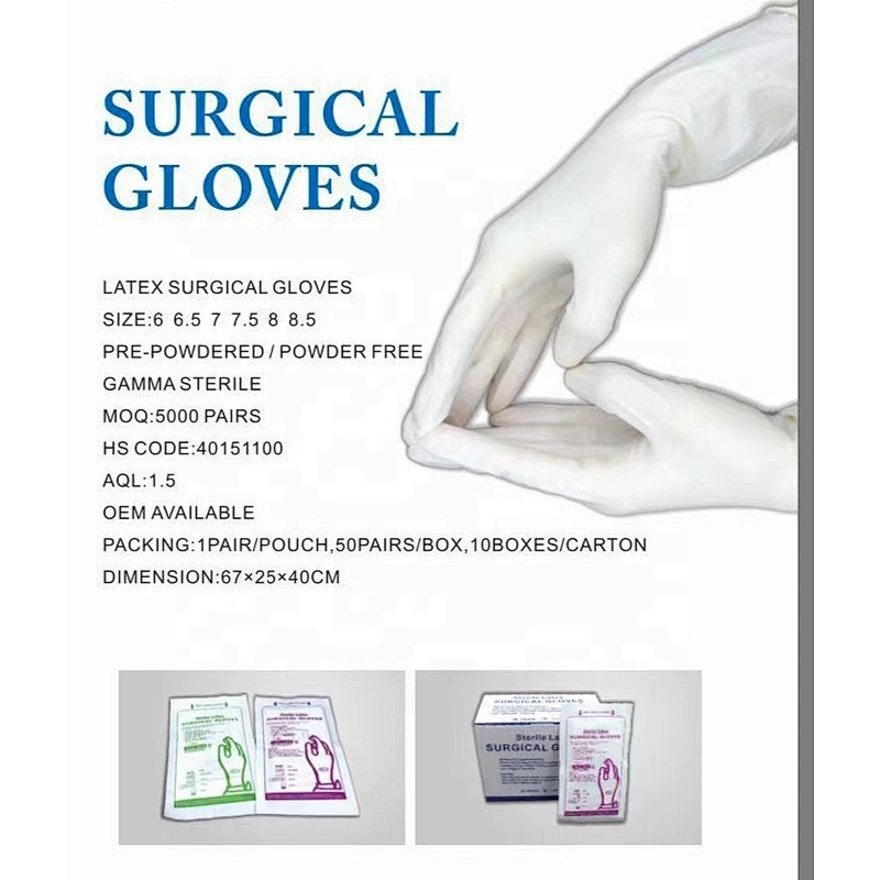 High flexibility top quality disposable latex gloves cost-effective non-slip surgical sterile gloves hand protection gloves