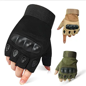 high quality sweat absorbent breathable camouflage outdoor combat half finger gloves tactical