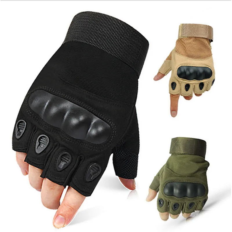high quality sweat absorbent breathable camouflage outdoor combat half finger gloves tactical