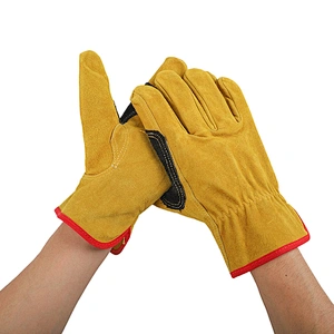 grade AB soft cow split leather winter men multi general purpose safety driver working gloves