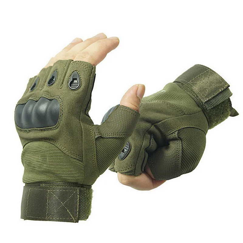 high quality sweat absorbent breathable camouflage outdoor combat half finger gloves tactical