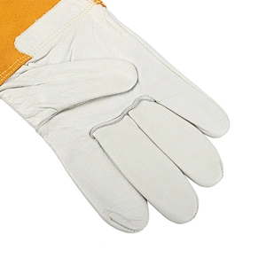 high quality grade A para aramid knitted heavy cowhide leather pair safety work welding gloves