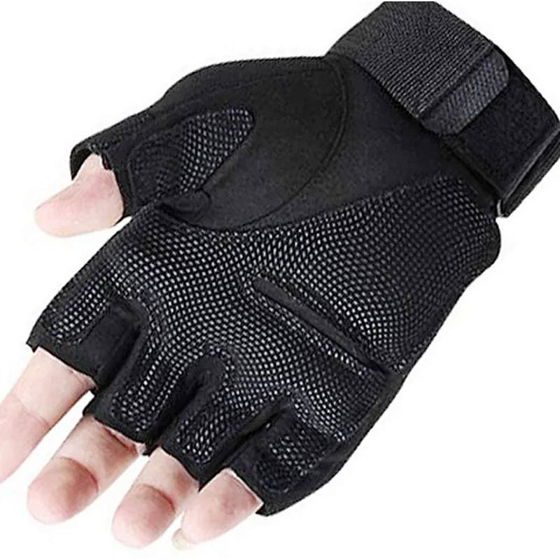high quality sweat absorbent breathable camouflage outdoor combat half finger gloves tactical