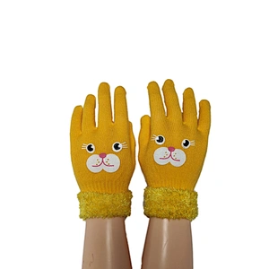 most popular daily life use knitting acrylic private label winter fashion gloves for sale