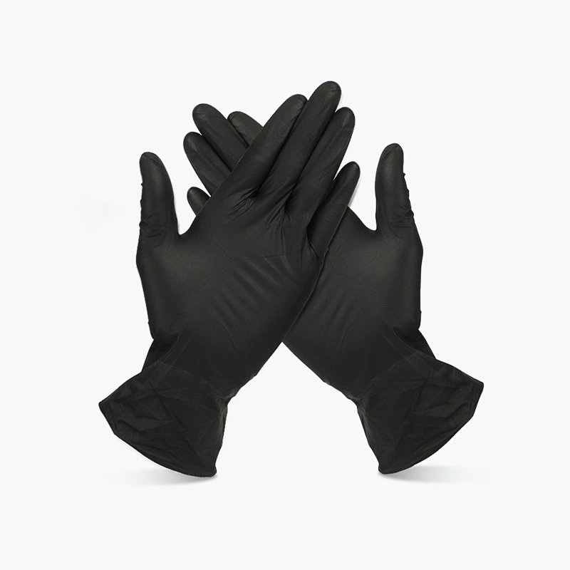 Strong Black Tattoo Nitrile Safety Gloves Wholesale Cheap Powder Free Disposable Nitrile Gloves