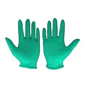 Wholesale green nitrile gloves disposable powder free boxing vinyl gloves