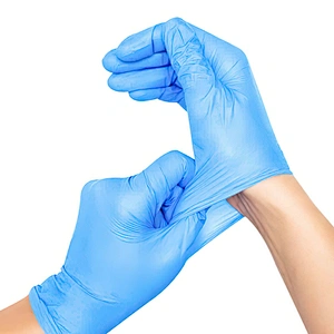cheap waterproof comfort hand lady safety gloves beauty disposable maximum protection working blue pure nitrile gloves
