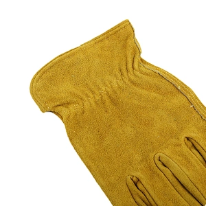 high quality grade AB flexible thumb mens motorcycle winter work leather safety driver gloves