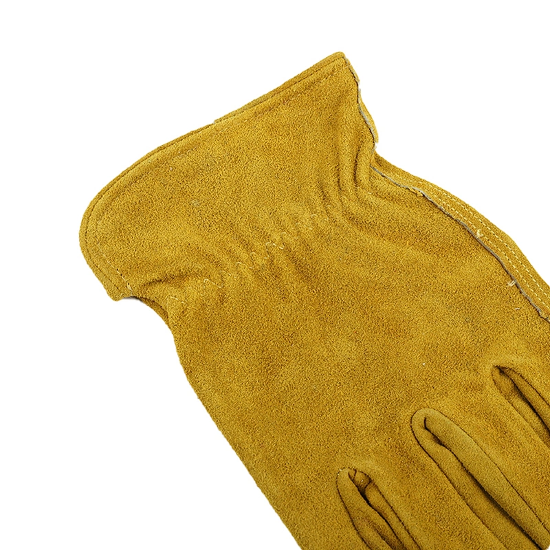 high quality grade AB flexible thumb mens motorcycle winter work leather safety driver gloves