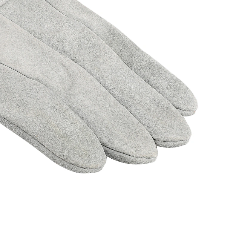 high quality grade AB men winter working cow split leather palm added safety driver gloves