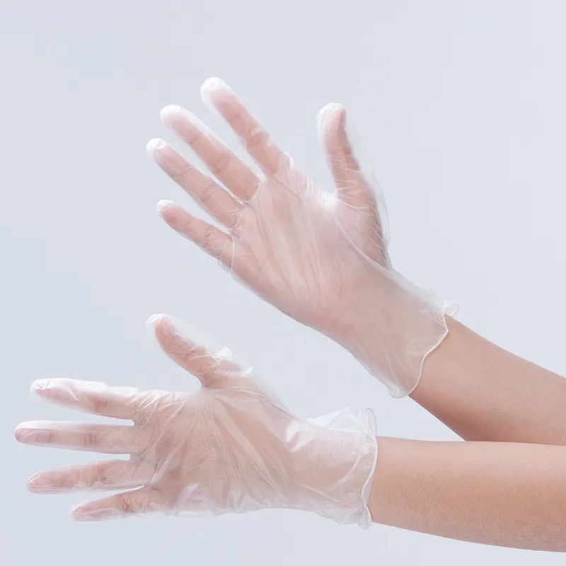 Cost-effective powder free transparent disposable PVC gloves professional Health inspection food industry gloves