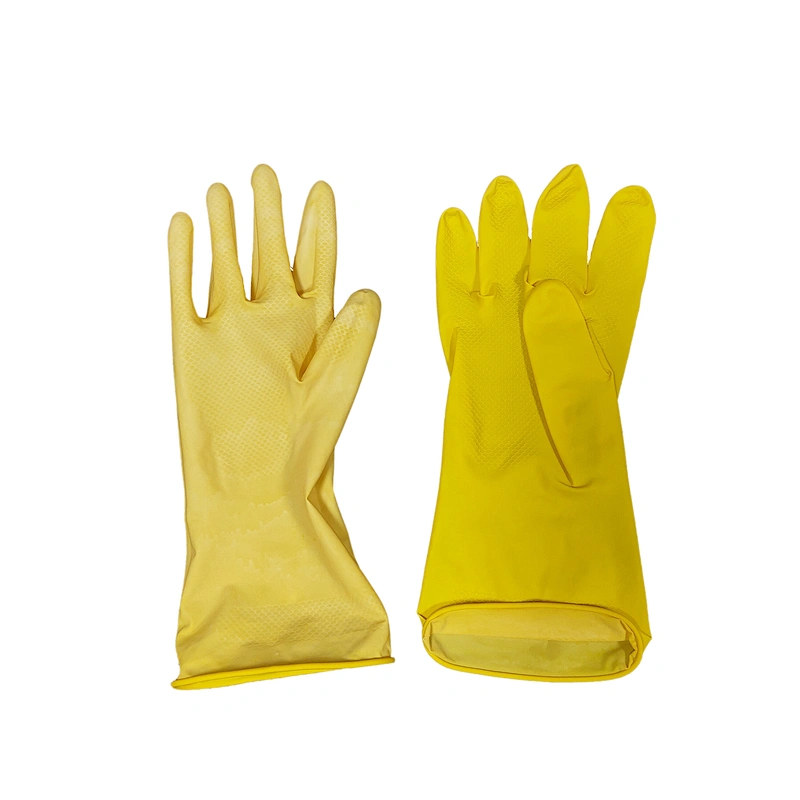 high quality household non-medical examination sterile safety working rubber latex gloves