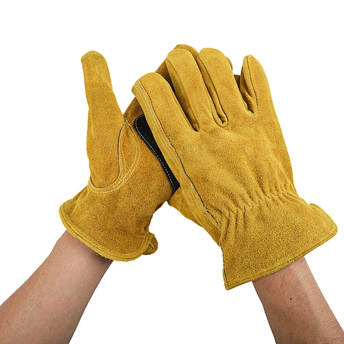 high quality grade AB flexible thumb mens motorcycle winter work leather safety driver gloves