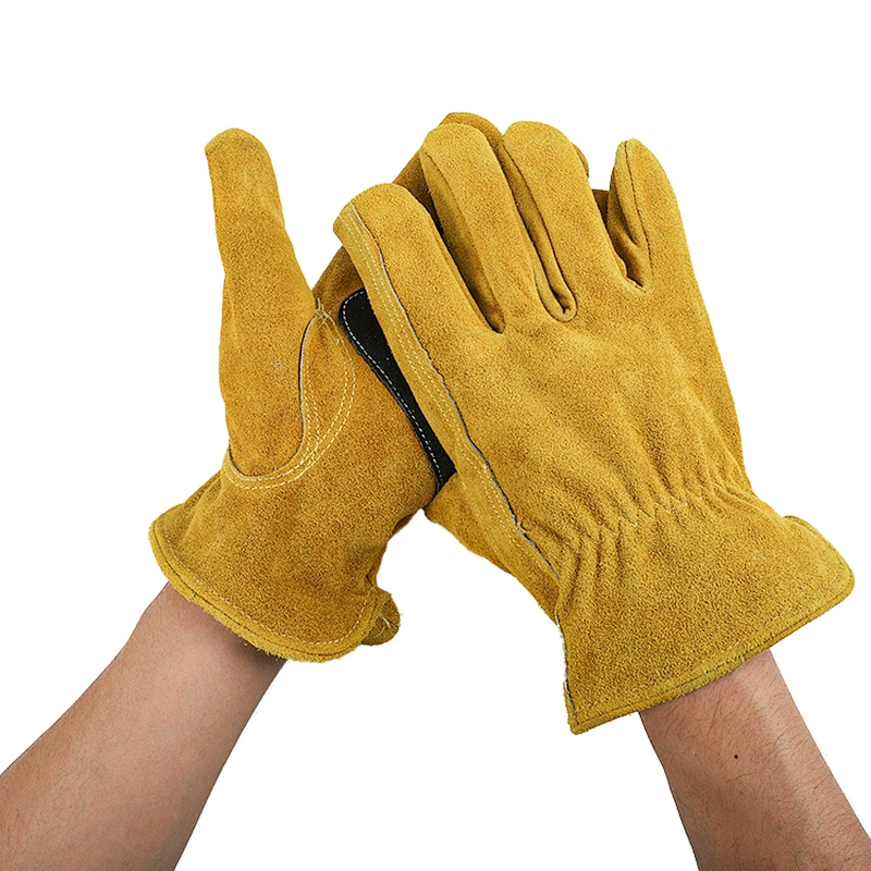 high quality grade AB flexible thumb mens motorcycle winter work leather safety driver gloves