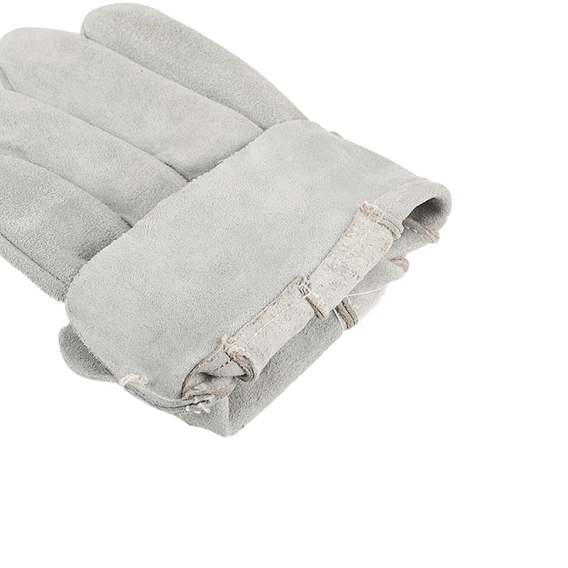 high quality grade AB men winter working cow split leather palm added safety driver gloves