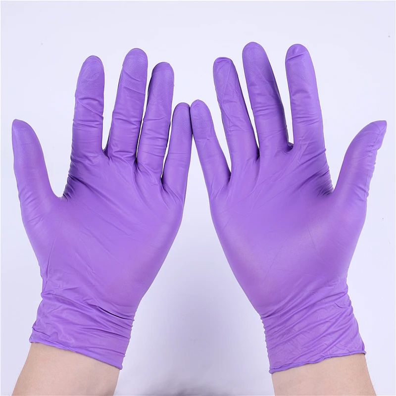 Strong Purple Tattoo Disposable Nitrile Gloves Cheap Salon Powder Free Exam High Quality Nitrile Gloves