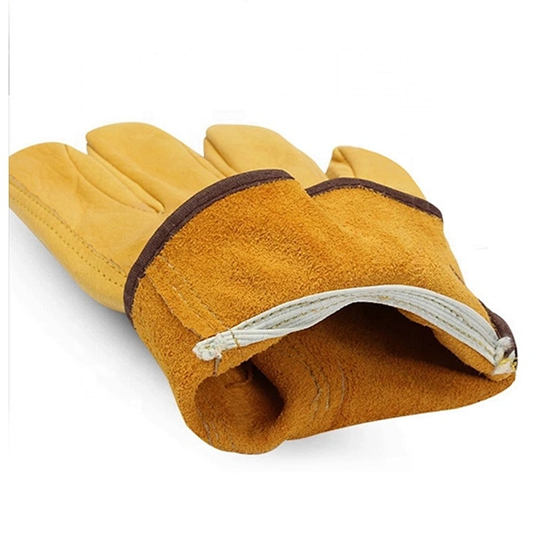 Wholesale Labor Work Gloves Cowhide Leather Gloves Driving Construction Motorcycle  gardening Gloves