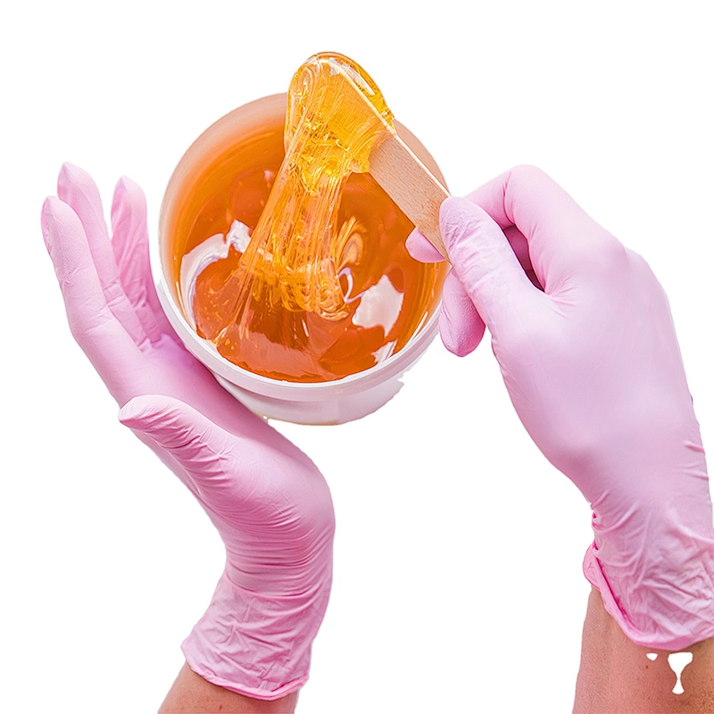 hot pink nitrile gloves best blend waterproof comfort grip nitrile glove