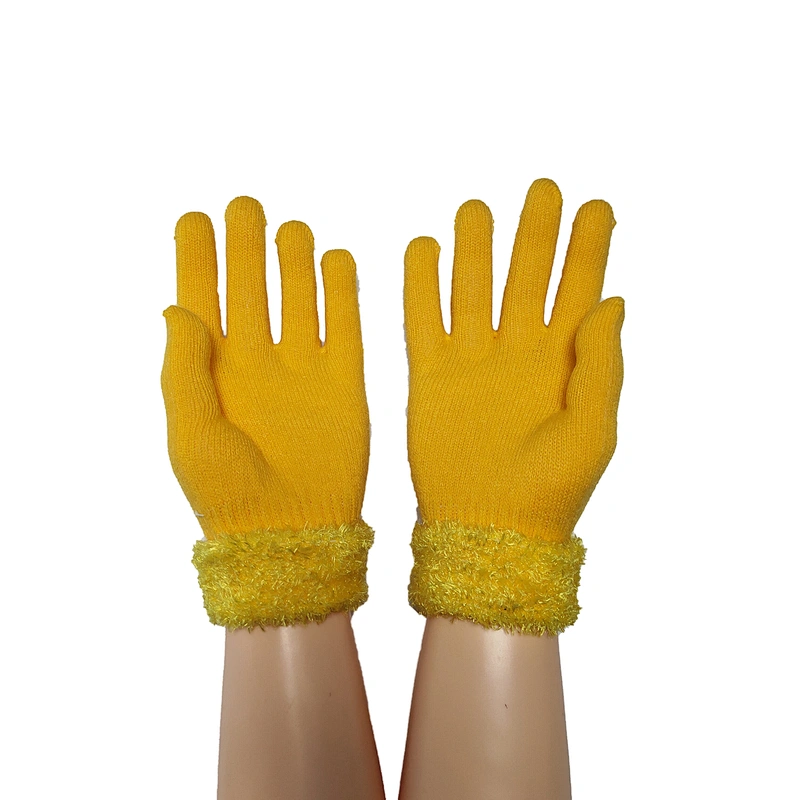 most popular daily life use knitting acrylic private label winter fashion gloves for sale