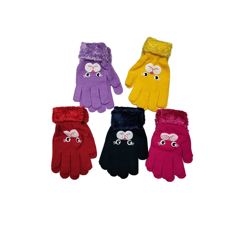 most popular daily life use knitting acrylic private label winter fashion gloves for sale