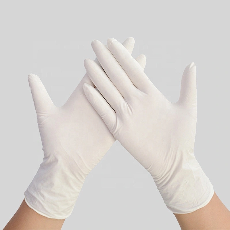Cheap disposable powder free white/yellow examination high quality latex glove China wholesale pure nature latex gloves
