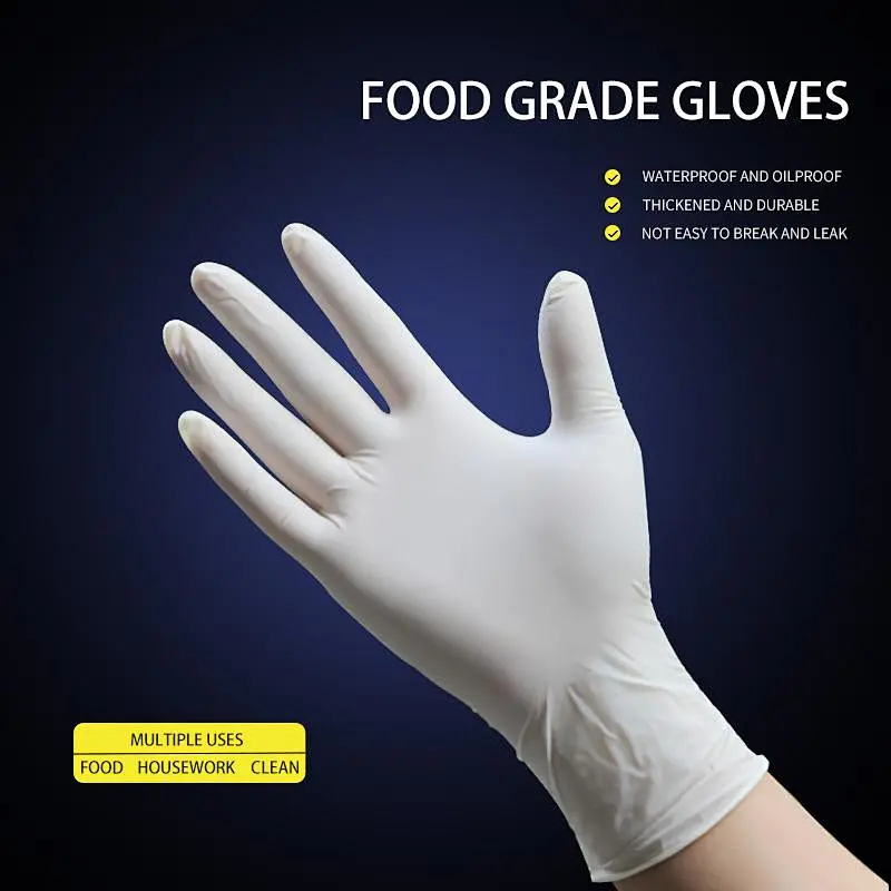 Wholesale high quality disposable latex gloves laboratory work powder free safety gloves