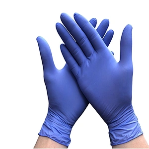 Wholesale Dark Blue Tattoo Beauty Disposable Gloves Nitrile Top Powder Free comfort Lady Nitrile Gloves