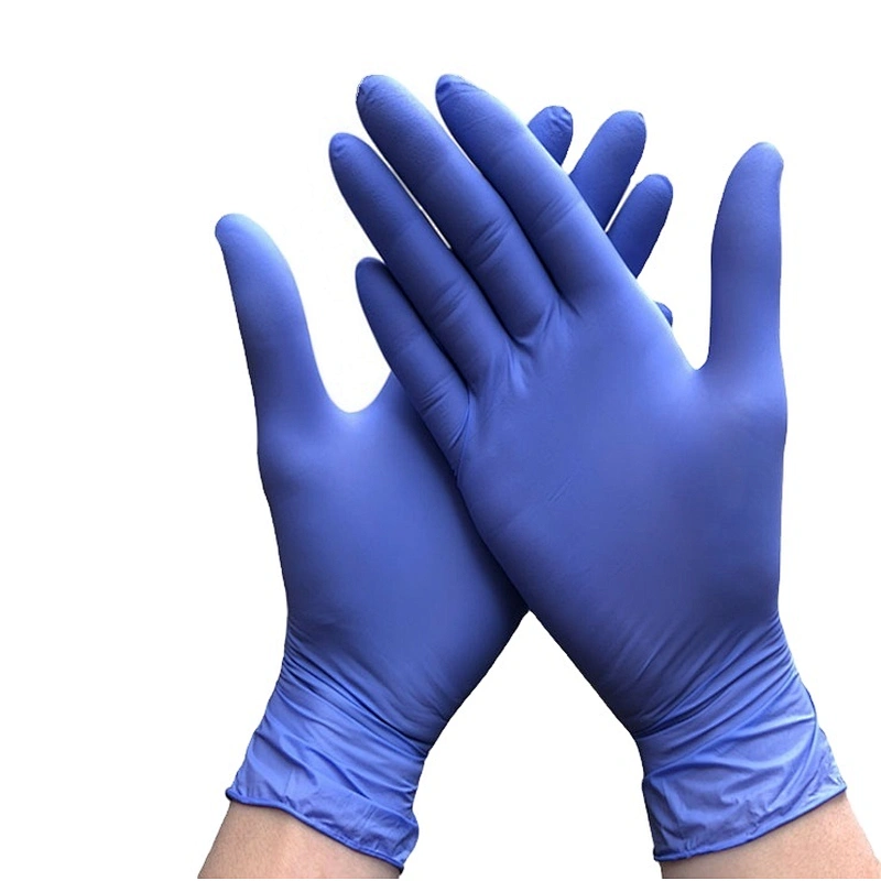 Wholesale Dark Blue Tattoo Beauty Disposable Gloves Nitrile Top Powder Free comfort Lady Nitrile Gloves