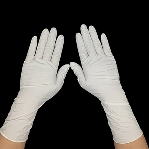 Popular Good quality Safety White Pure Nitrile Gloves Hot Disposable nonmedical All Size China Wholesale 12-inch Nitrile Gloves