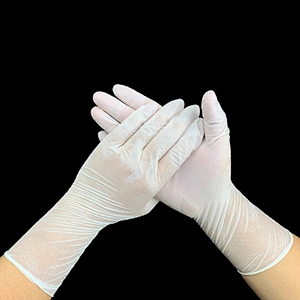 Safety white nitrile gloves powder free cleaning gloves rubber nitrile