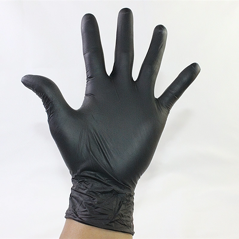 black nitrile gloves powder free nitrile examination 5mil gloves