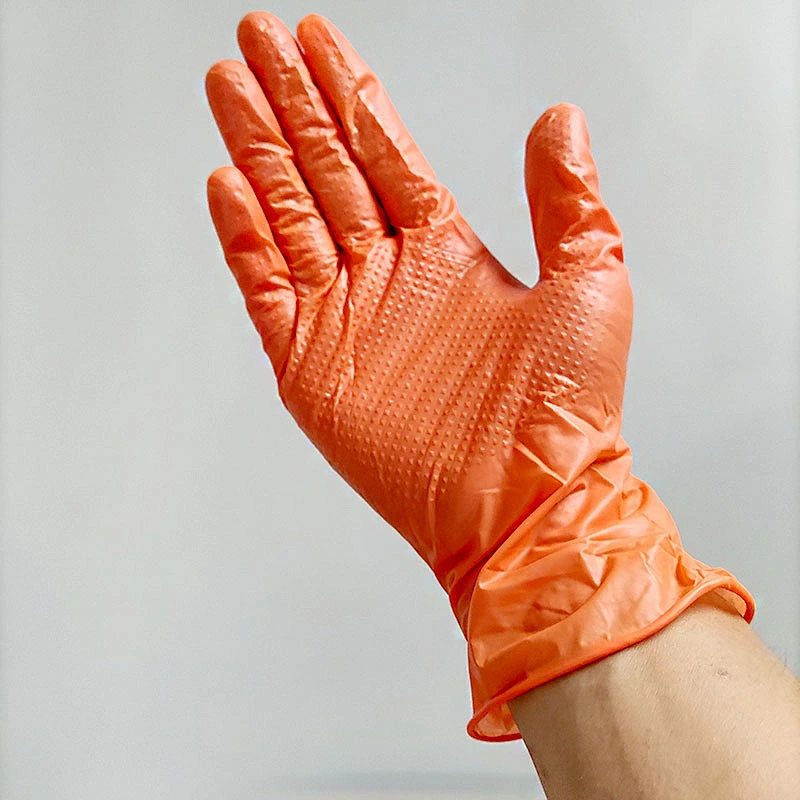 hot orange nitrile gloves powder free ansell nitrile gloves malaysia manufacturer