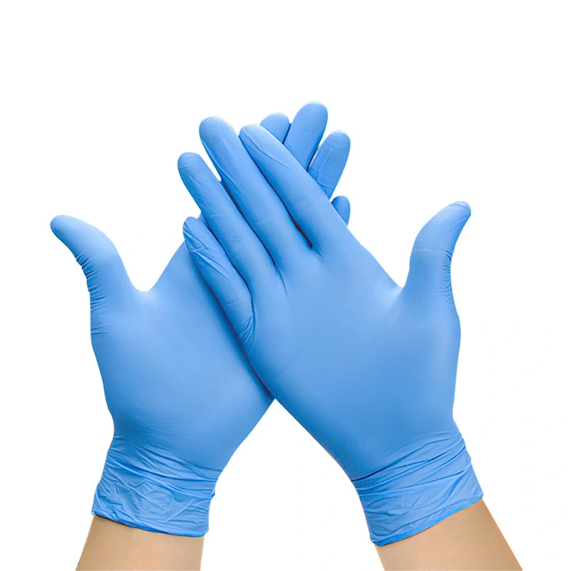 hot blue nitrile gloves manufacturers density nitrile rubber disposable nitrile gloves