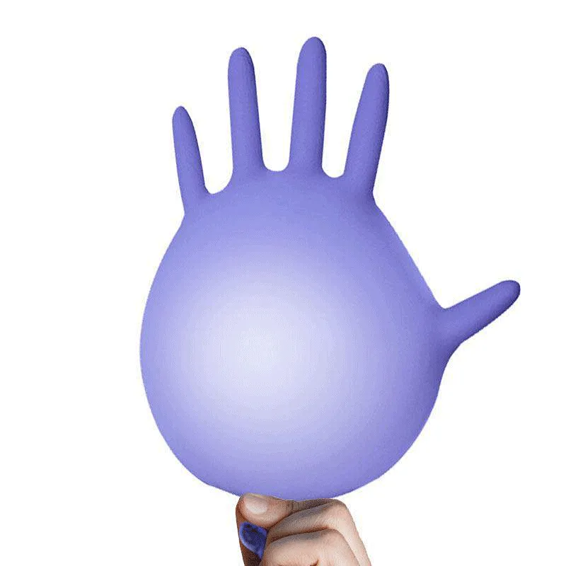 Hot purple Disposable Nitrile Gloves waterproof comfort grip 4mil gloves