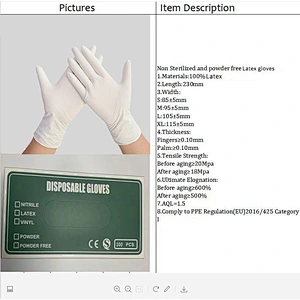 Factory Supply Plastic Disposable white Latex Gloves Universal high quality non-slip Gloves wholesale price cheap gloves