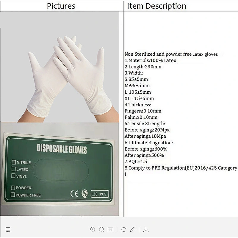 Factory Supply Plastic Disposable white Latex Gloves Universal high quality non-slip Gloves wholesale price cheap gloves