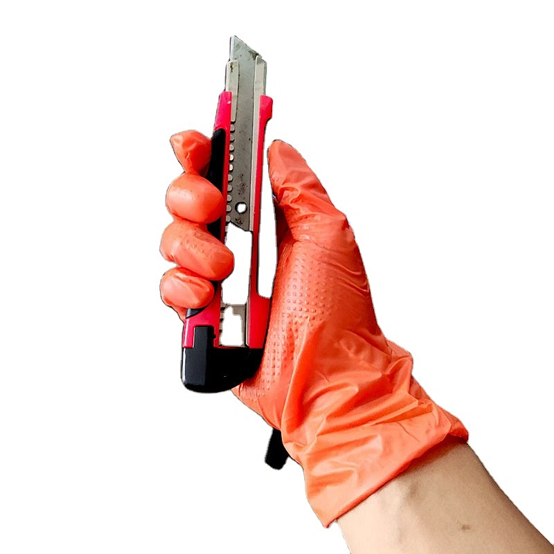 Wholesale nitrile gloves for women housework gloveworks orange nitrile disposable gloves