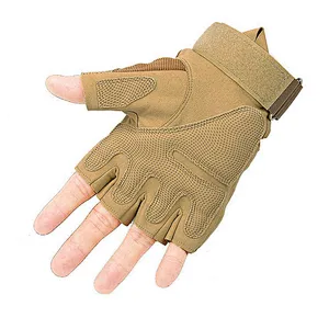 high quality sweat absorbent breathable camouflage outdoor combat half finger gloves tactical