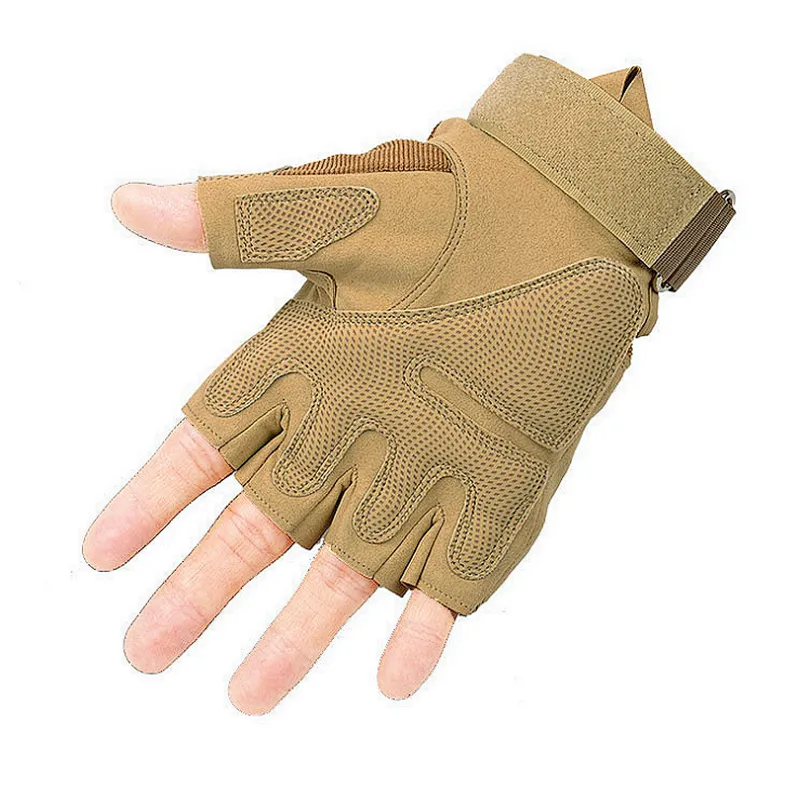 high quality sweat absorbent breathable camouflage outdoor combat half finger gloves tactical
