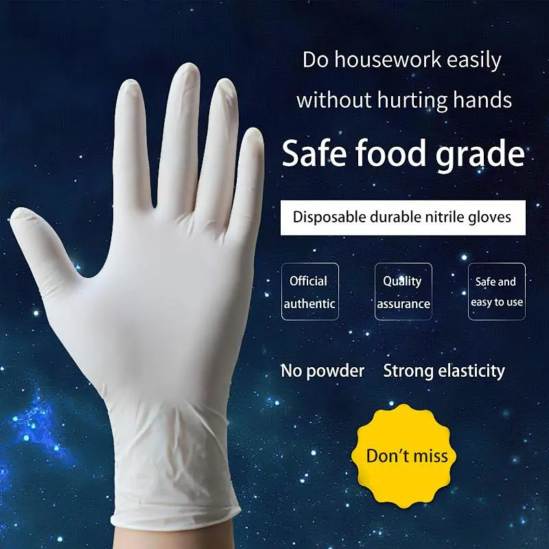 Wholesale high quality disposable latex gloves laboratory work powder free safety gloves