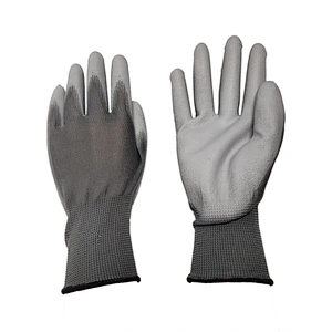 black maintenance breathable lightweight heavy duty exam work polyester knitted pu nitrile gloves